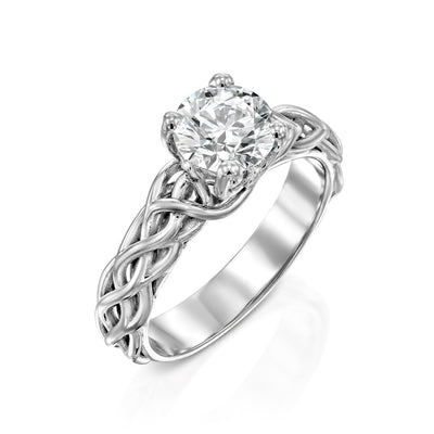 Moissanite Engagement Rings – 14K & 18K Gold Designs