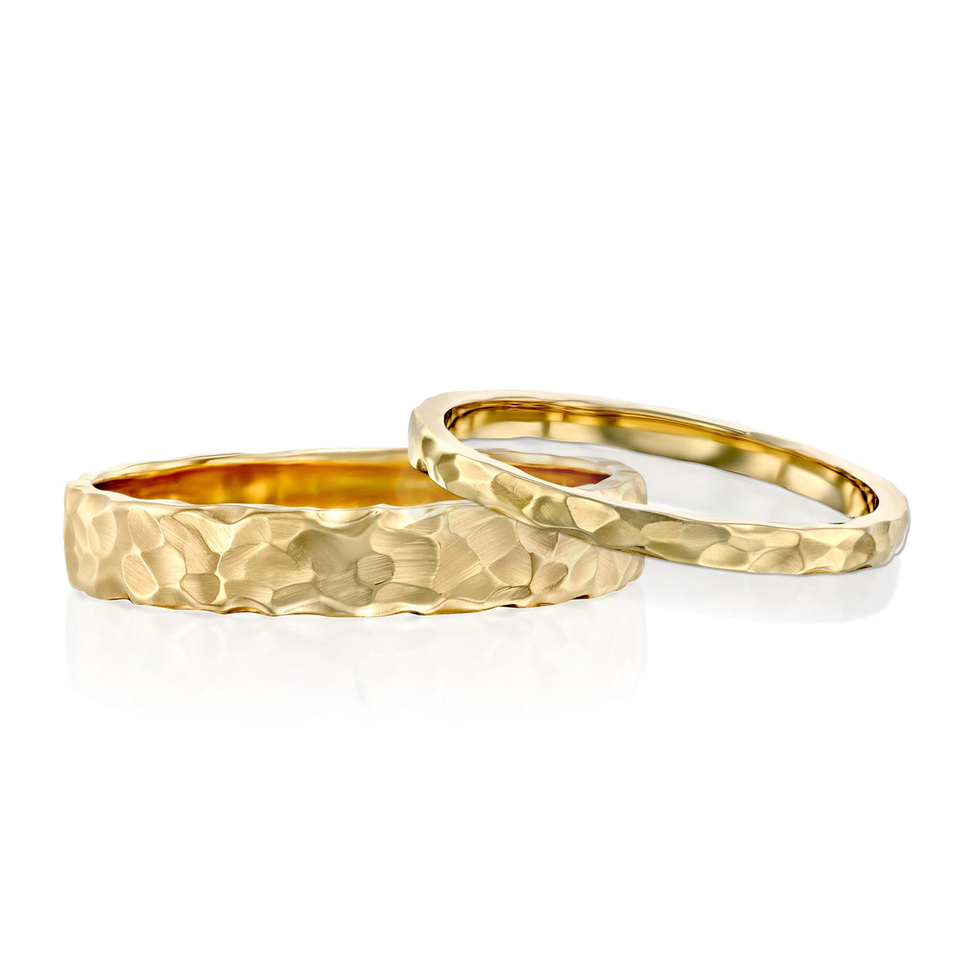 His & Hers Wedding Bands- Matching Gold Bands for Couples