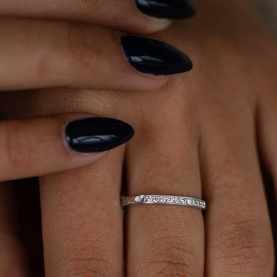 Zara | Hammered Diamond Ring