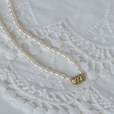 Pearls & 14K Gold Necklace