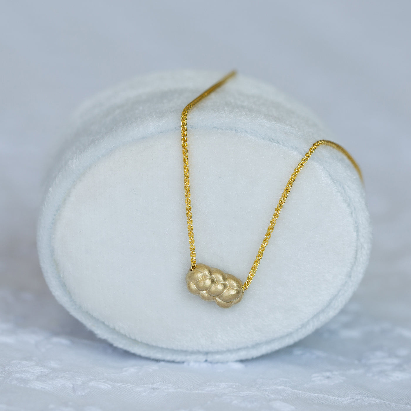 14K Gold Challah Necklace