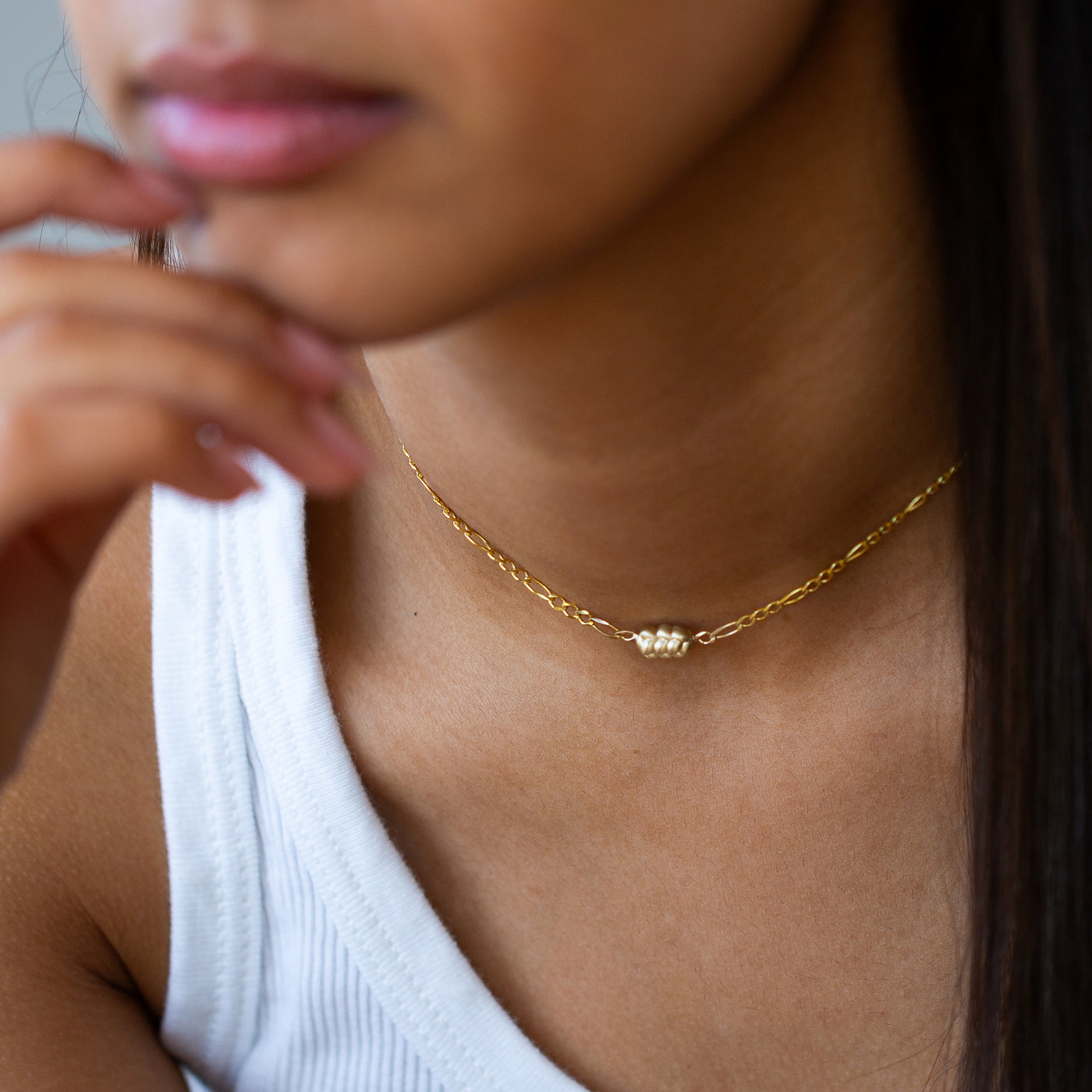 14K Gold Challah Necklace