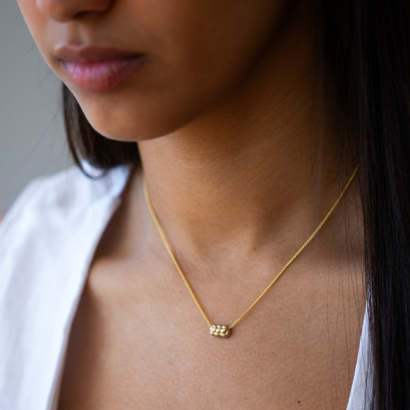 14K Gold Challah Necklace