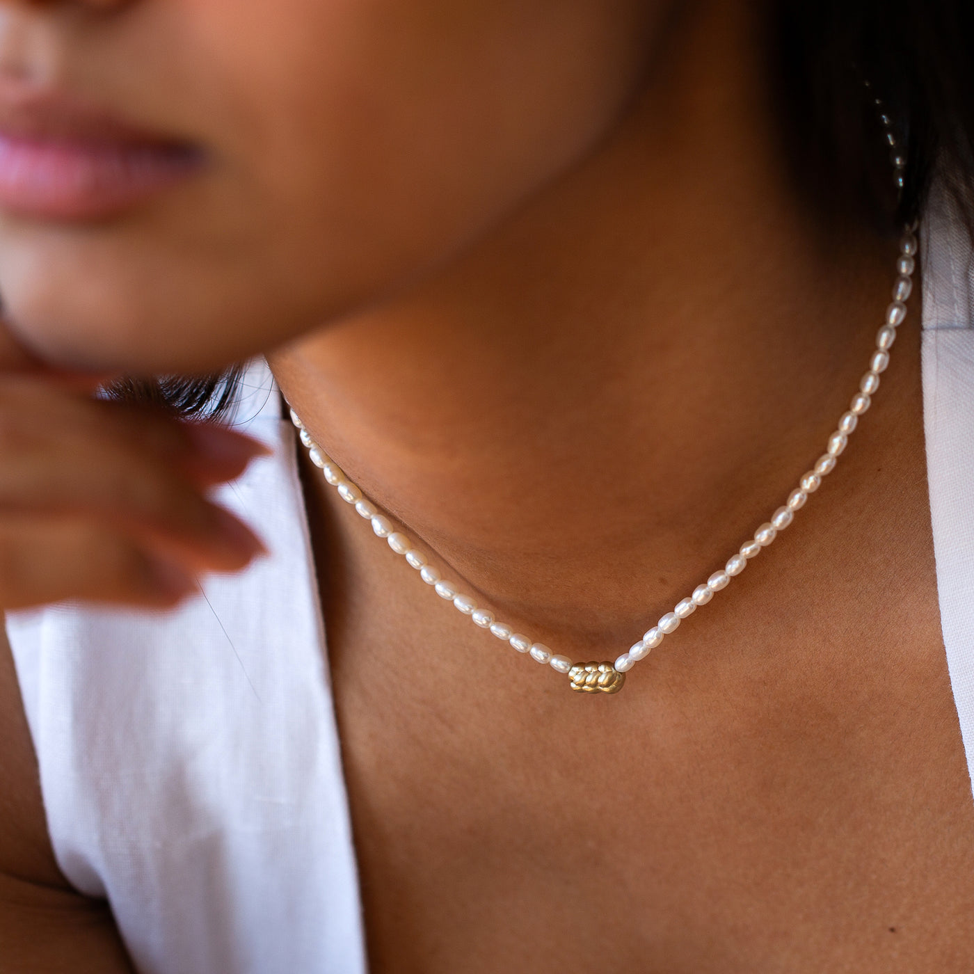 Pearls & 14K Gold Necklace