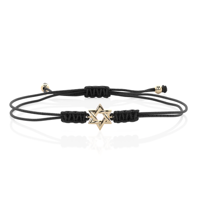 Red String Star Of David Bracelet