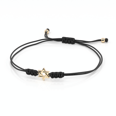 Red String Star Of David Bracelet