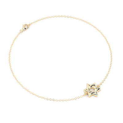 Star Of David 14K Gold Bracelet