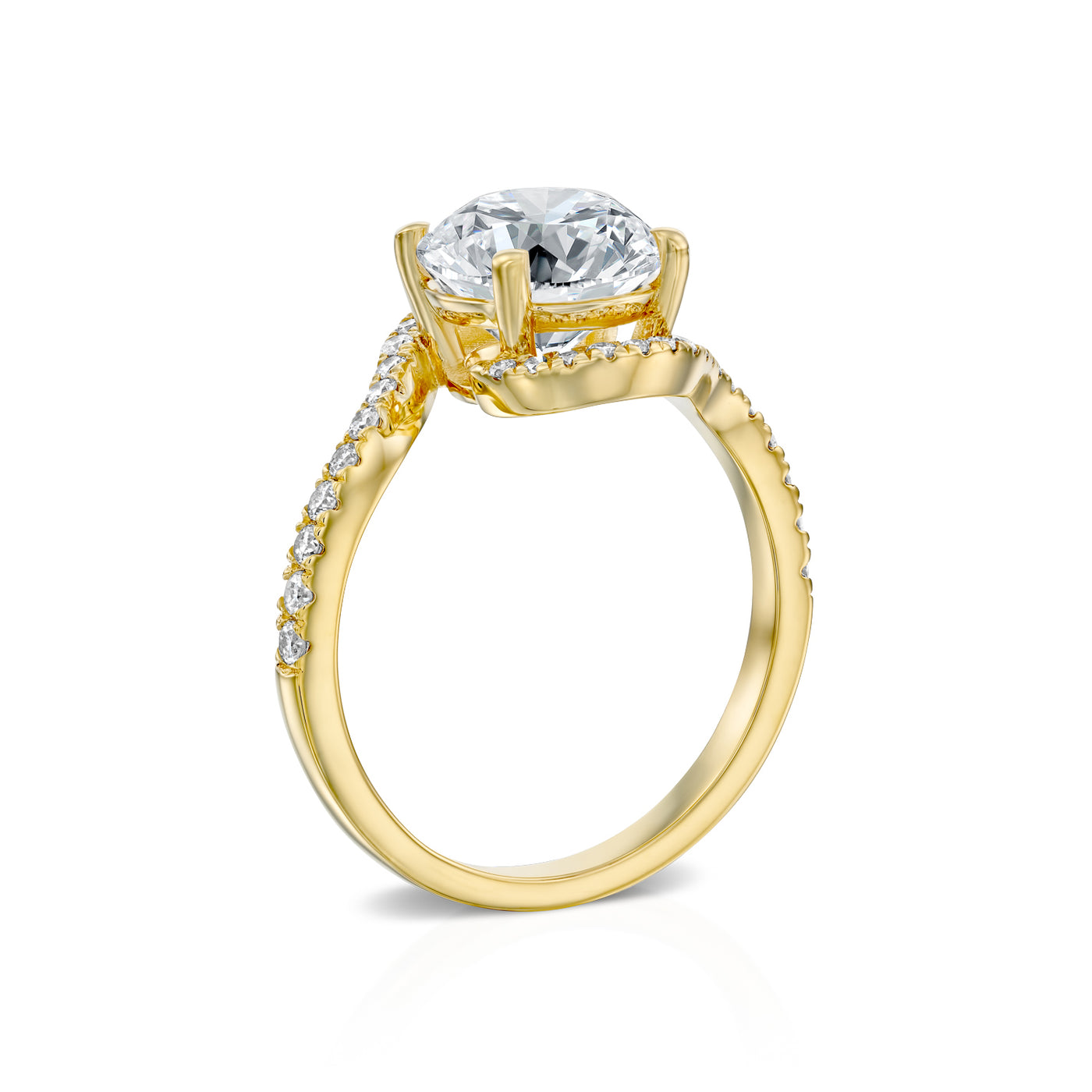 Twisted Moissanite Engagement Ring