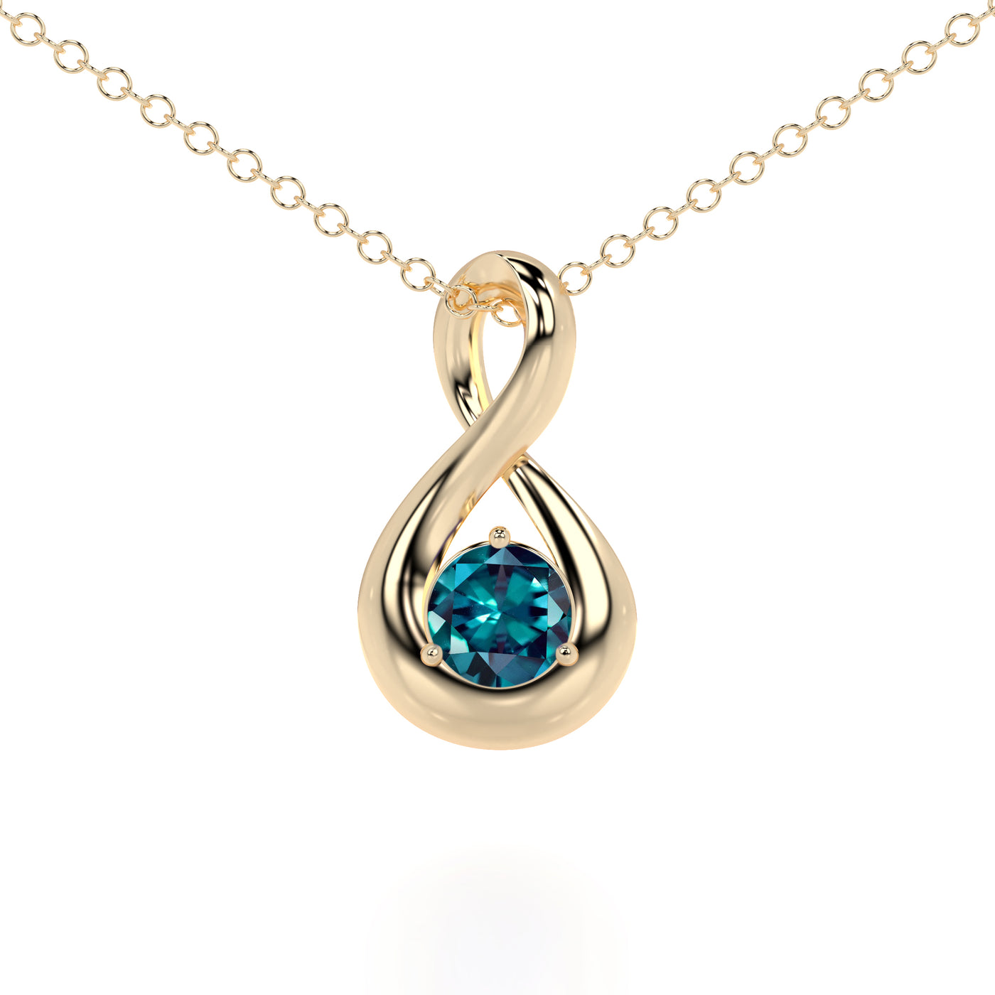 yellow gold june birthstone necklace