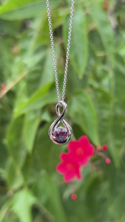 Alexandrite Gold Infinity Necklace