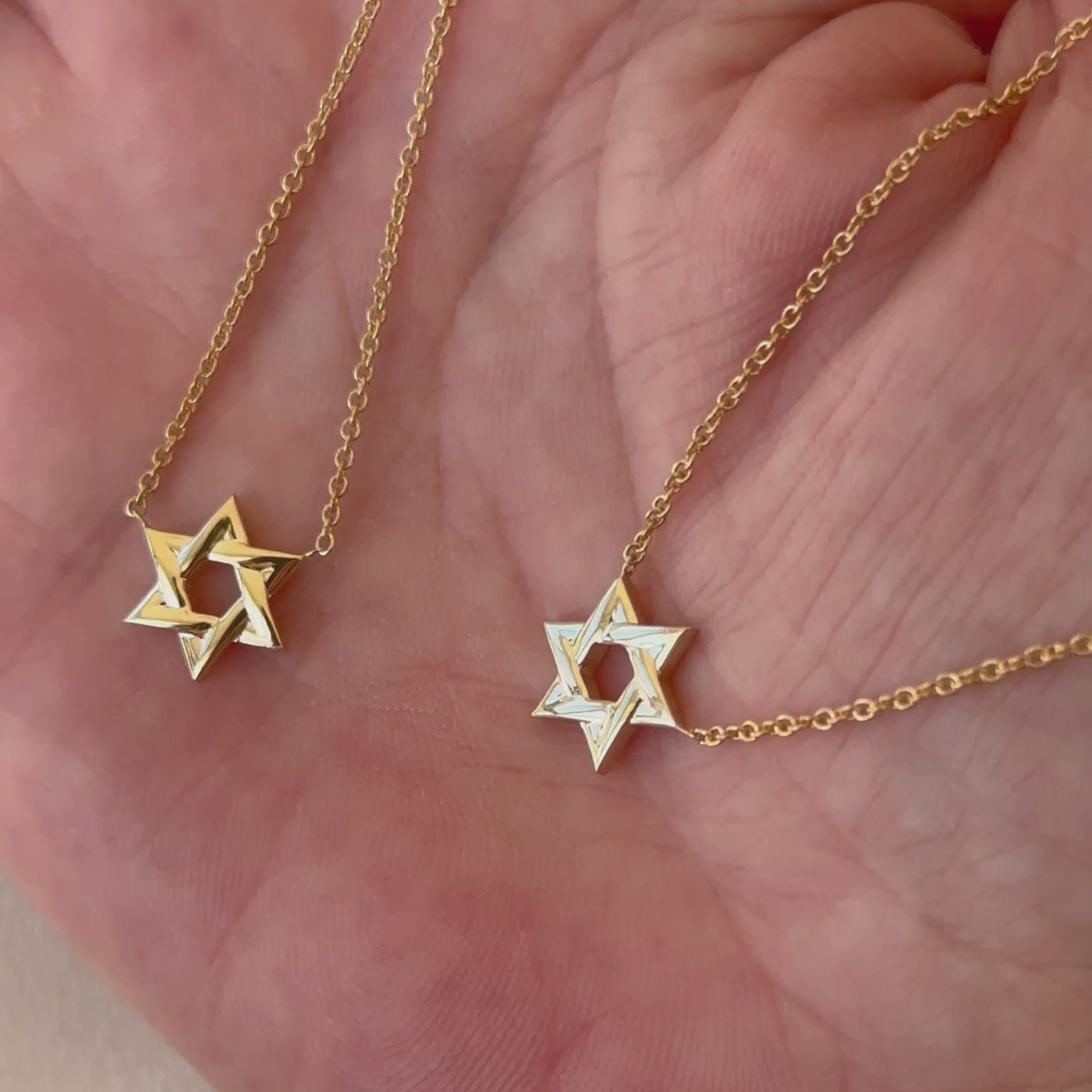 Star Of David Gold Necklace