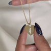 14K Gold Heart Israel Necklace