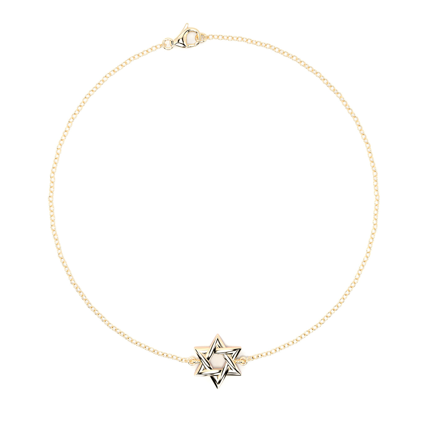Star Of David Gold Bracelet