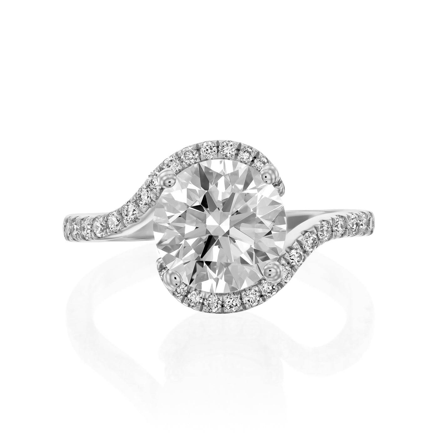 Twisted Moissanite Engagement Ring