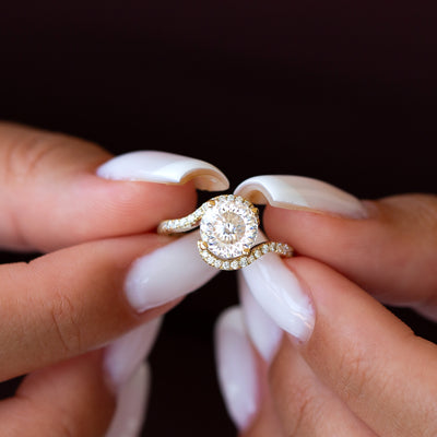 Twisted Moissanite Engagement Ring