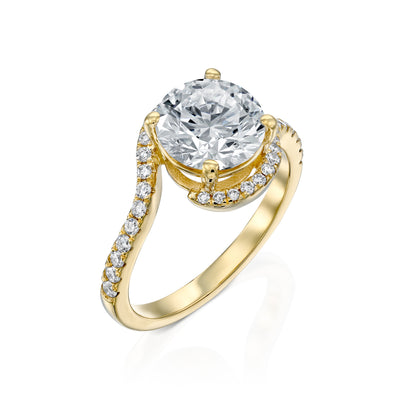 Twisted Moissanite Engagement Ring