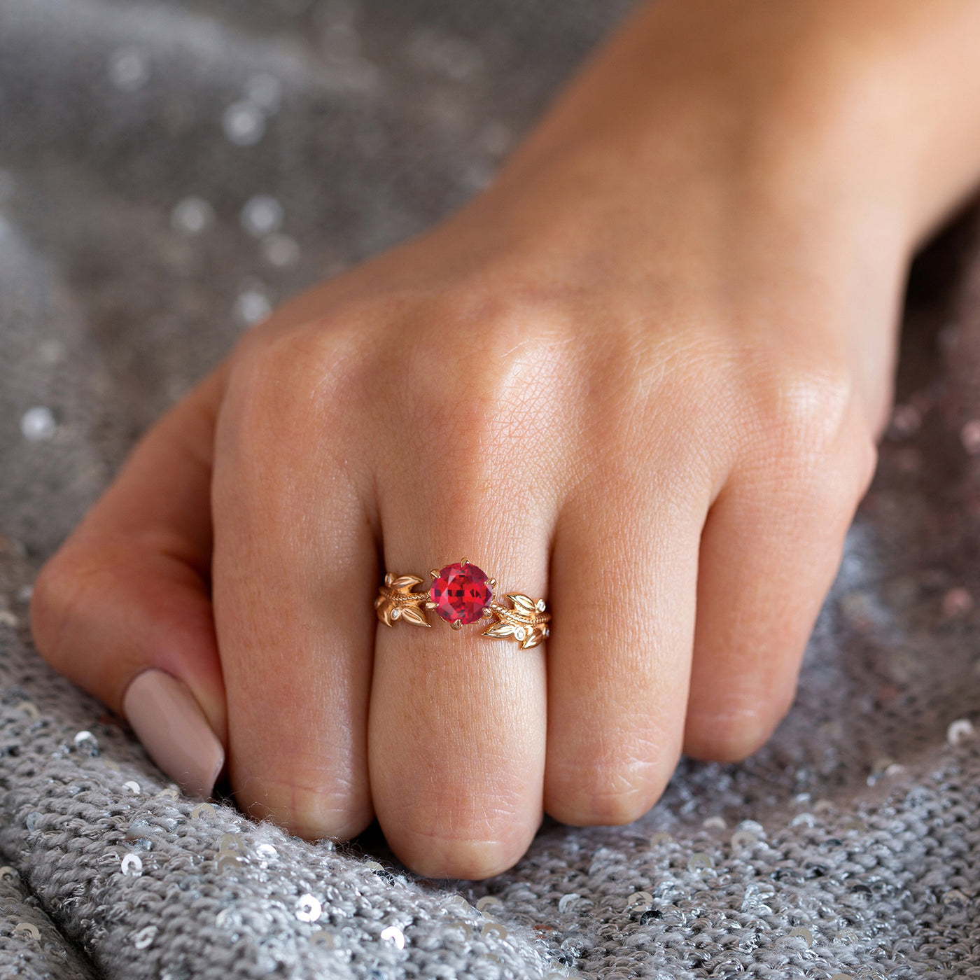 Florence | Ruby and Diamond Engagement Ring