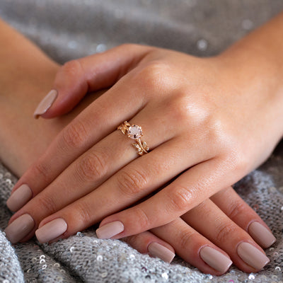 Florence | Morganite and Diamond Engagement Ring