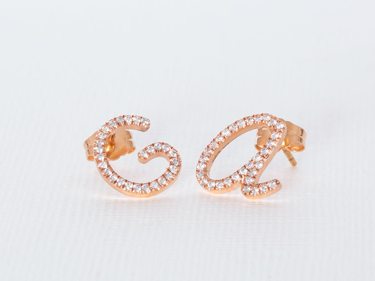 Love Letter Diamond Stud Earrings