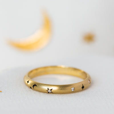 Take Me To The Moon |  Gold and Diamond Ring
