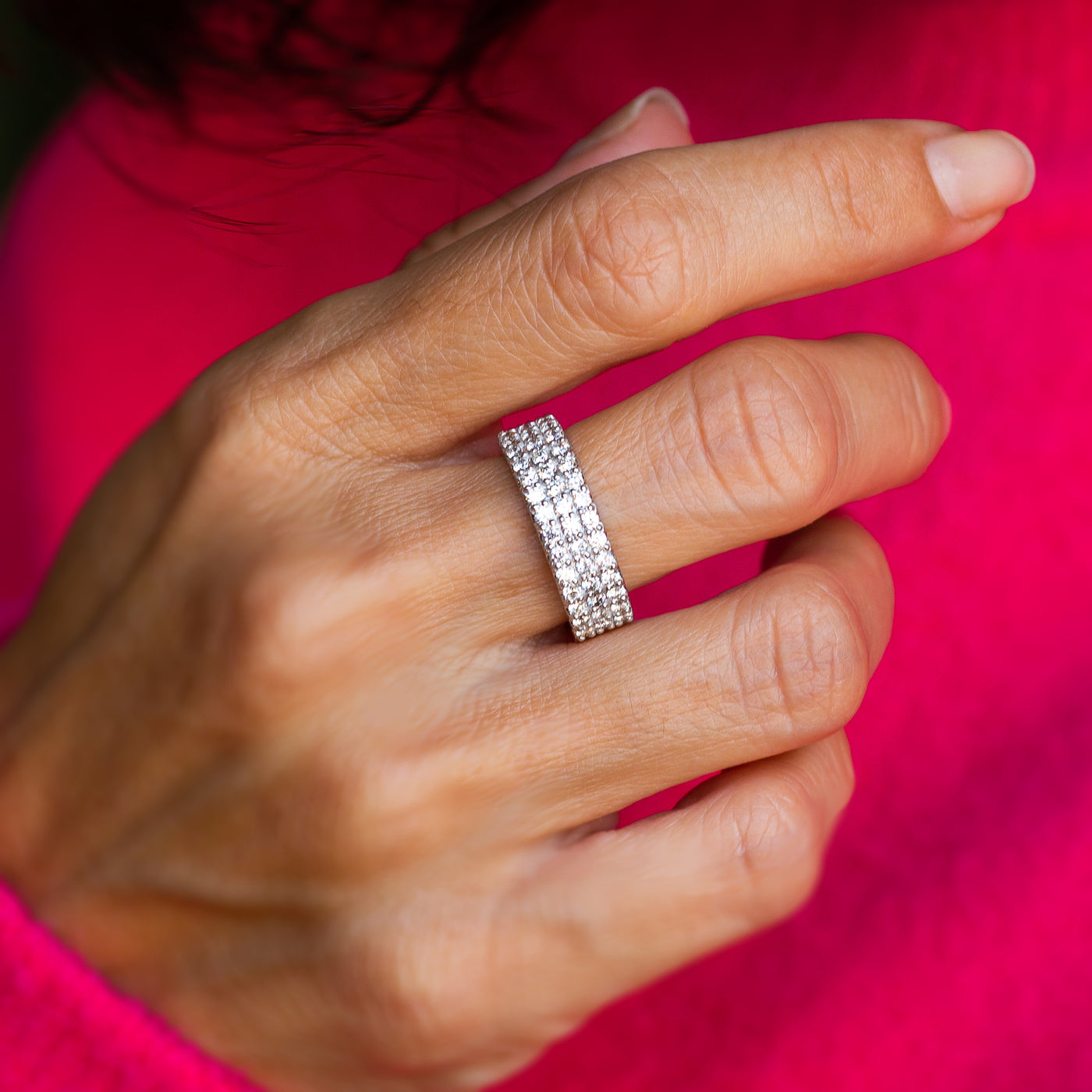 Ariya | Wide Diamond Ring