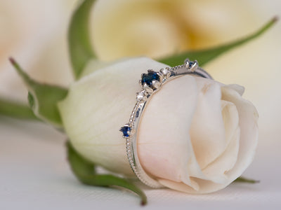 Sofia | Blue Sapphire and Diamond Ring