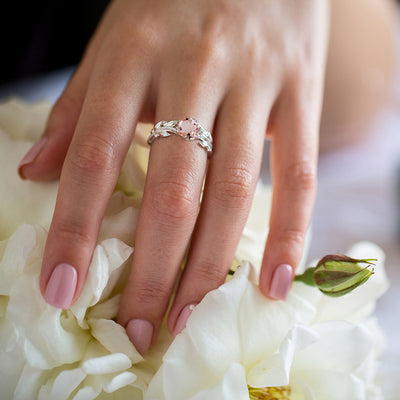 Florence | Morganite and Diamond Engagement Ring