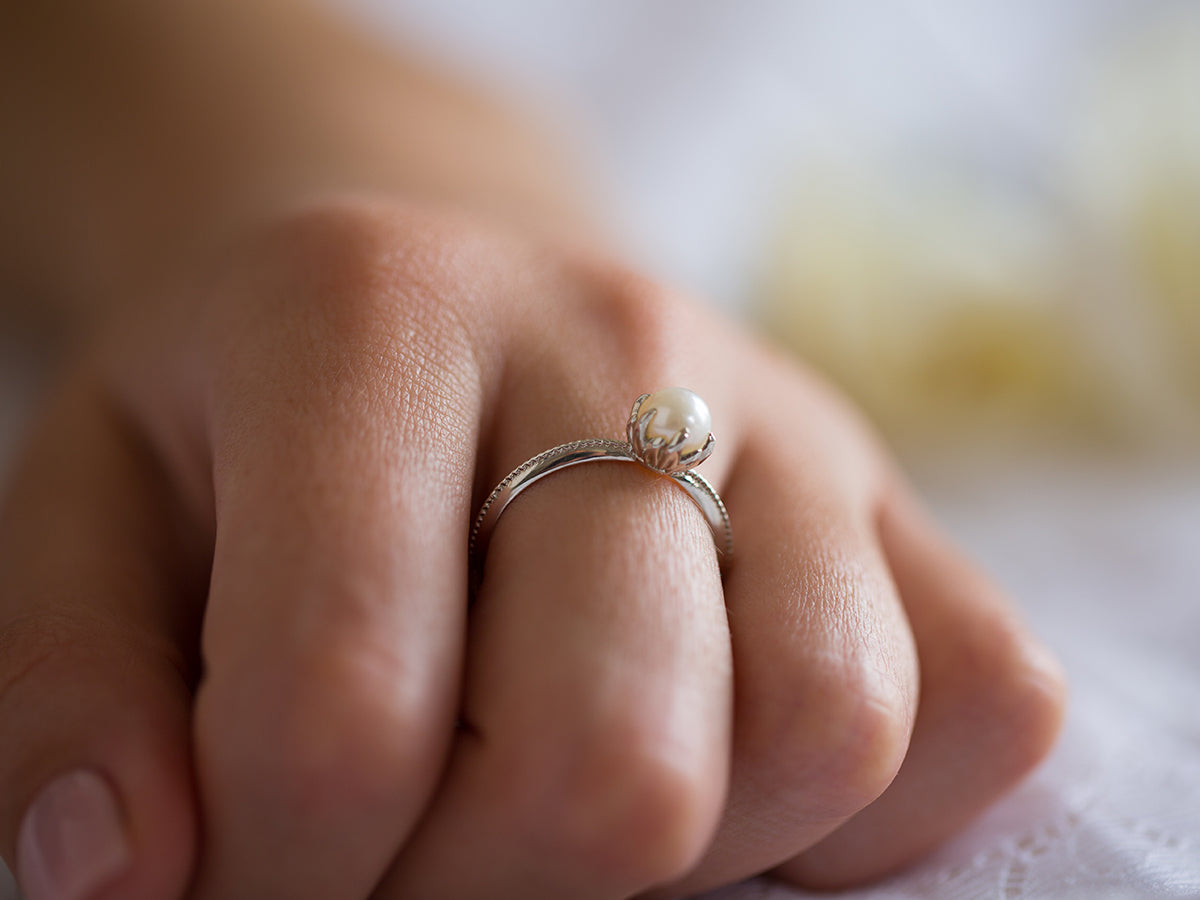Lina | Pearl Engagement Ring