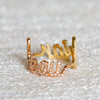 Personalized 14k Gold Diamond Double Name Ring