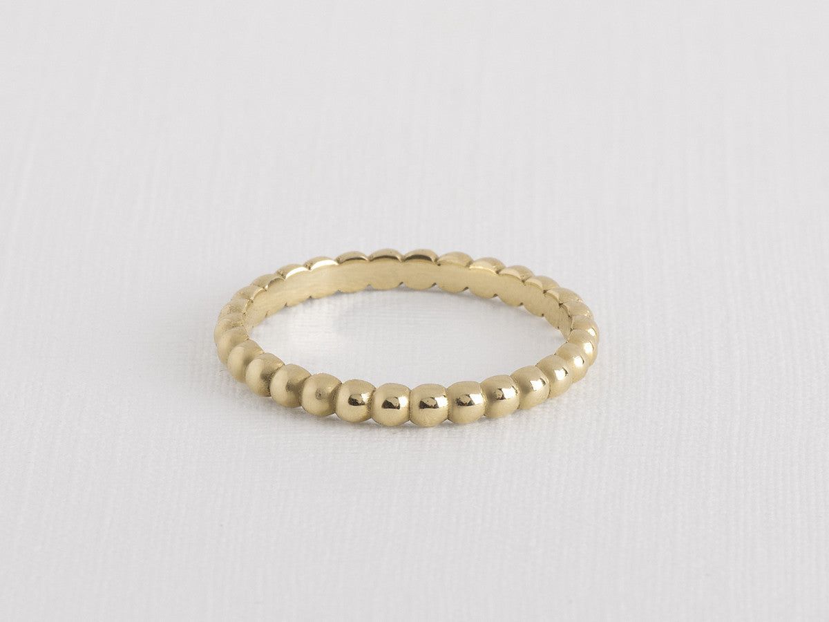 Bella | Beaded Gold Ring
