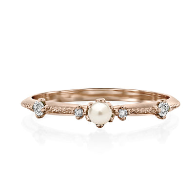 Sofia | Pearl and Diamond Ring