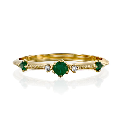 Sofia | Emerald and Diamond Ring