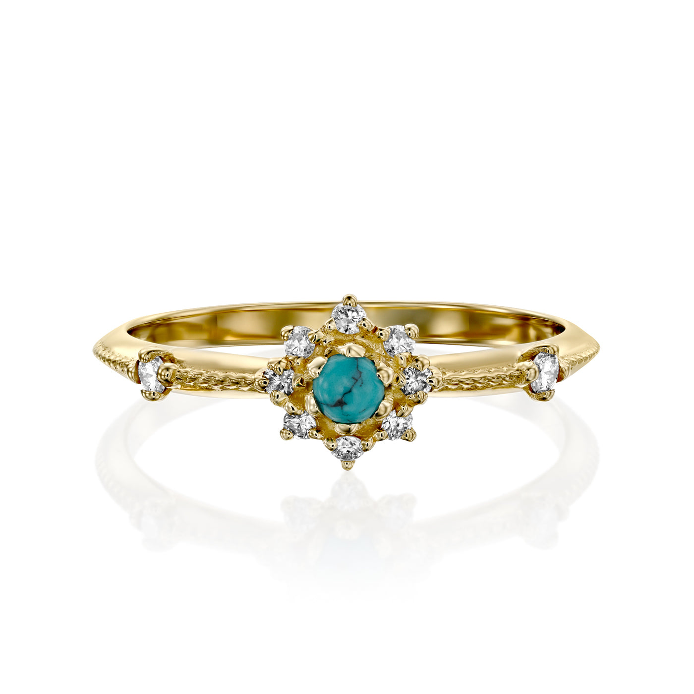 Twinkle | Turquoise and Diamond Star Ring