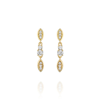 Marquise Dangle Diamond Earrings