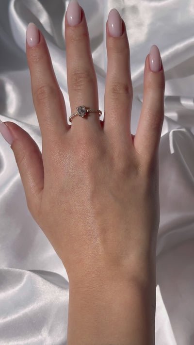 Anita | Diamond & Moissanite Engagement Ring