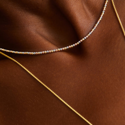Sparkle | Diamond Cut Gold Necklace