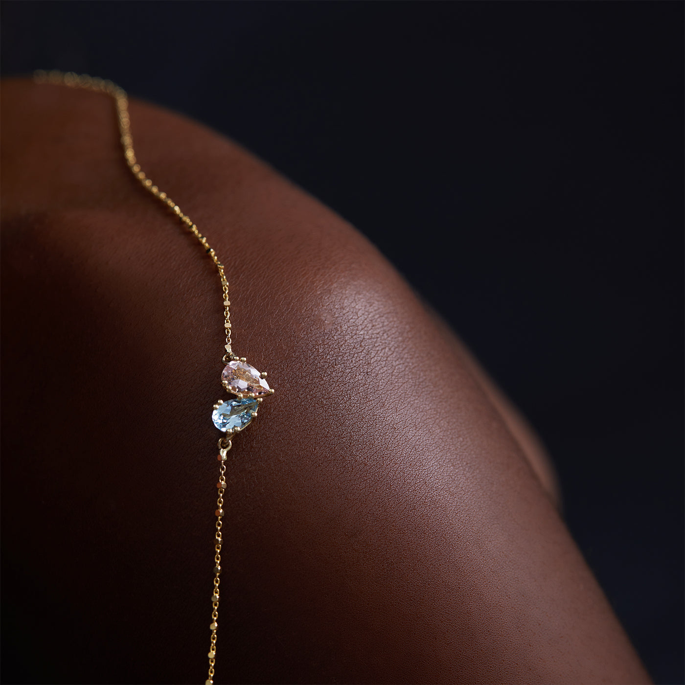 Toi Et Moi | Aquamarine and Morganite Necklace