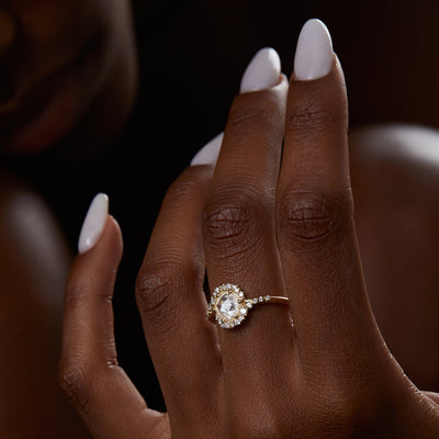 Isla | Ready To Ship Diamond & Moissanite Engagement Ring
