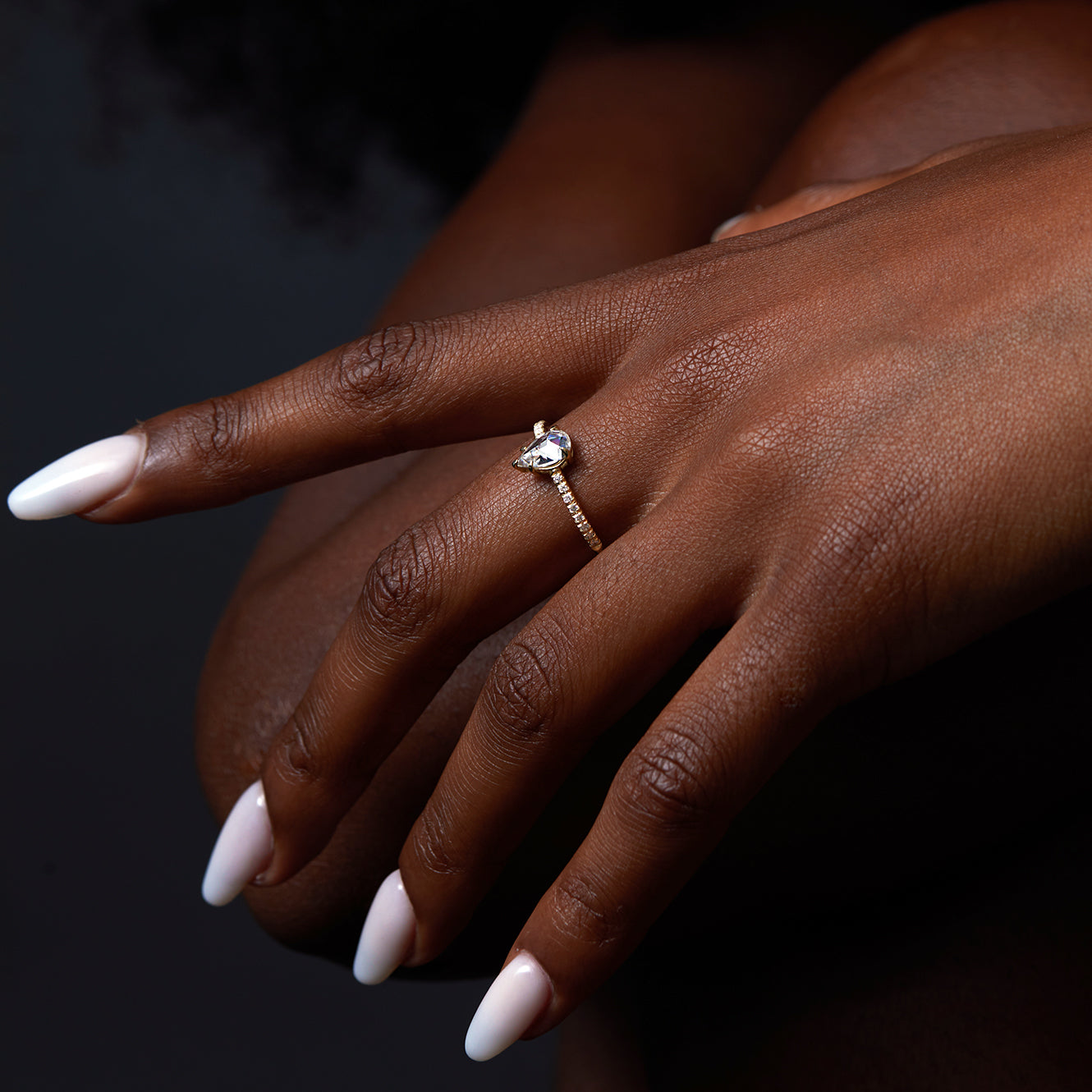 Anita | Diamond & Moissanite Engagement Ring