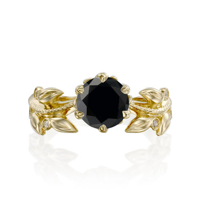 Florence | Black Diamond Engagement Ring