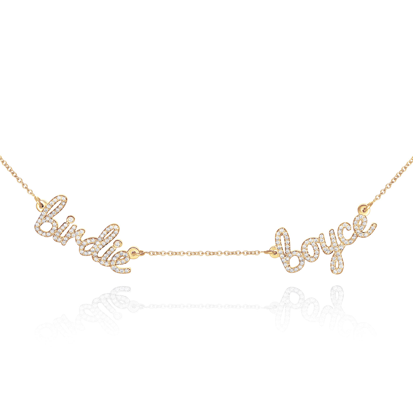 Double Name Diamond Necklace