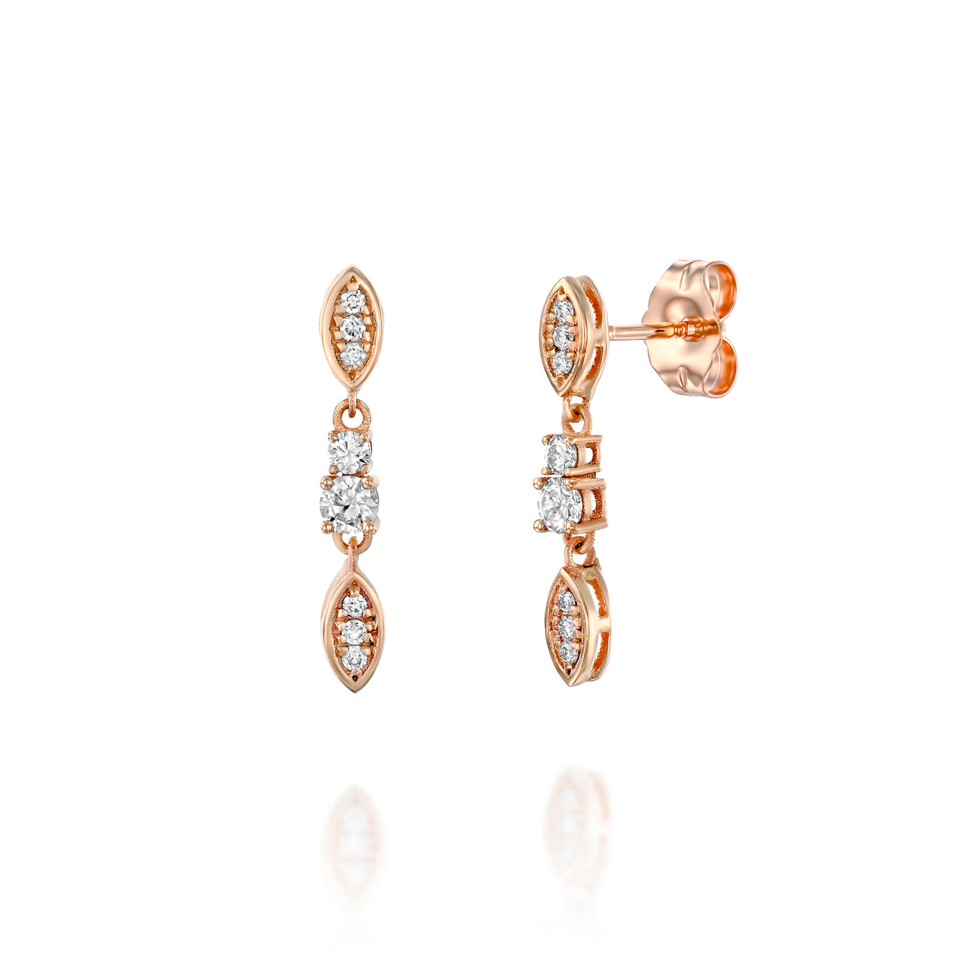 Marquise Dangle Diamond Earrings