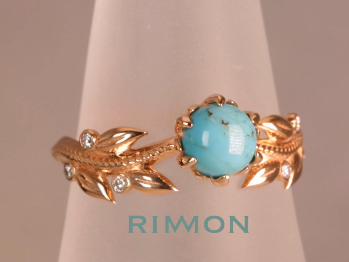 Florence | Turquoise and Diamond Rings Set