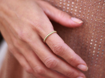 Bella | Beaded Gold Ring